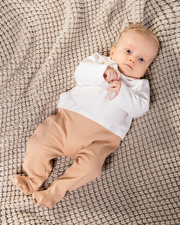 Macacão algodão Areia