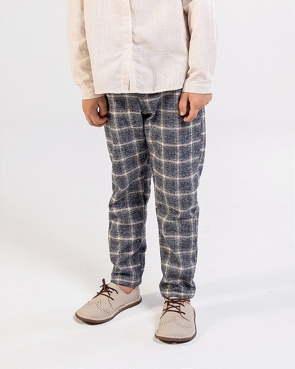 Calça orvalho xadrez Xadrez cinza