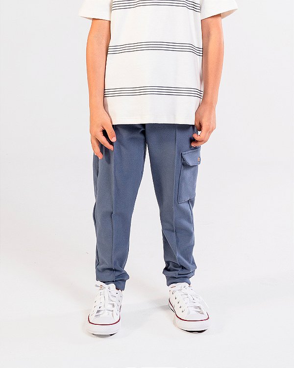 Calça nervuras Azul jeans