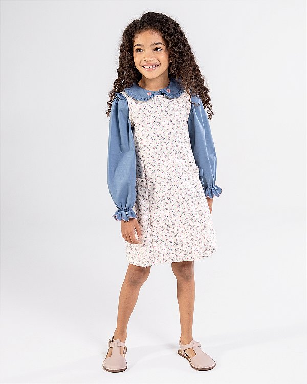 Vestido bossa Floral azul