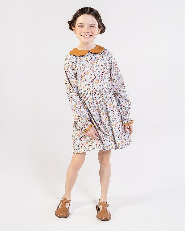 Vestido fantasia Estampa botânica