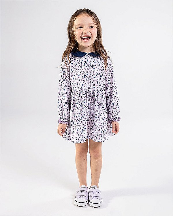 Vestido fantasia Estampa azaléia