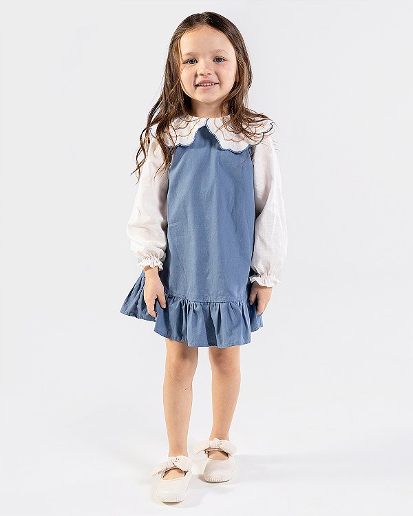 Vestido amarelinha Azul