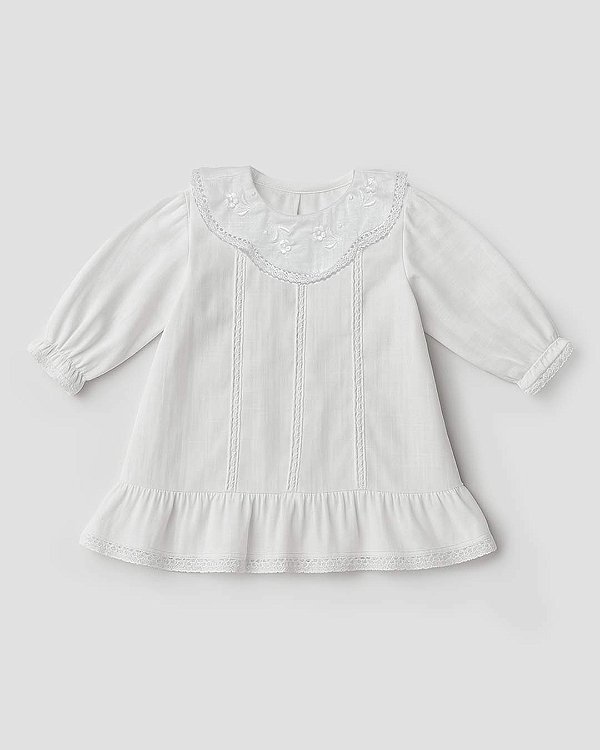 Vestido divino manga longa Branco