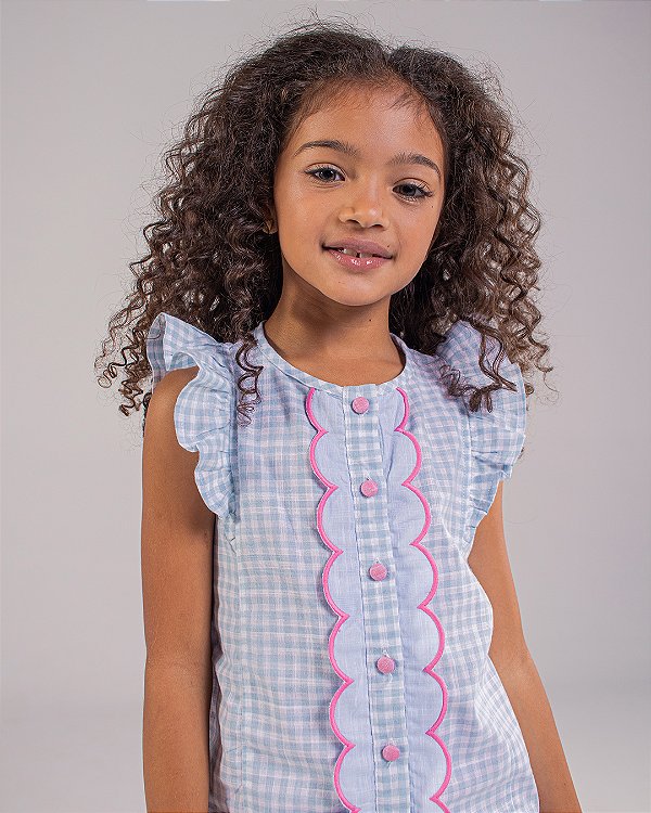 Camisa felicidade Azul