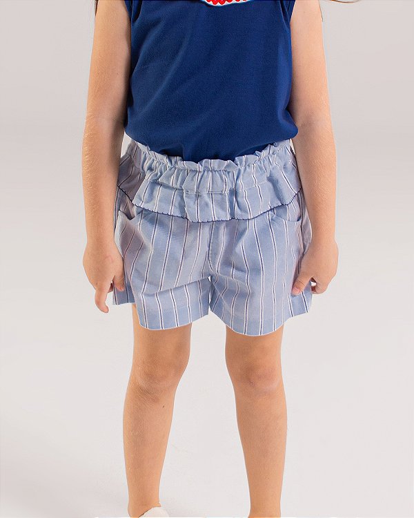 Short festivo Azul