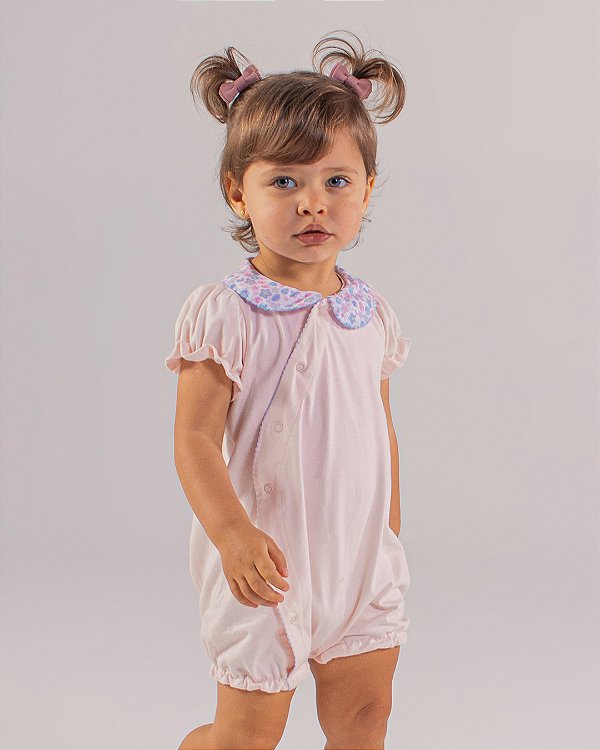 Romper semente Rosa bebê