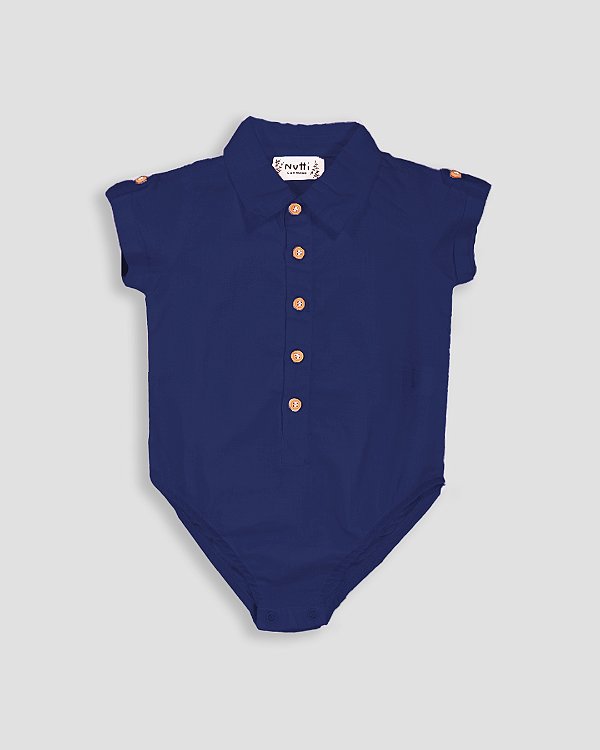 Body camisa manga curta Marinho