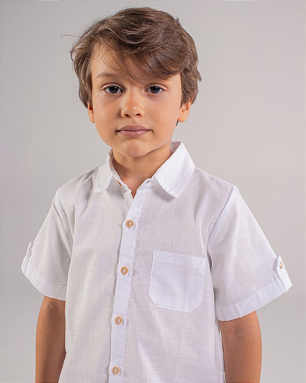 Camisa madeira manga curta Off-white