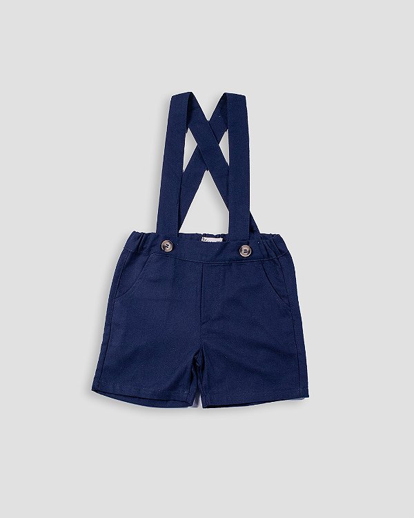 Bermuda suspensório orvalho Marinho