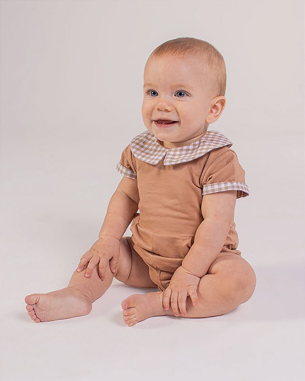 Macaquinho algodão Marrom