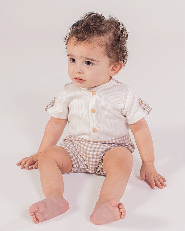 Macaquinho xadrez Verde Off-white