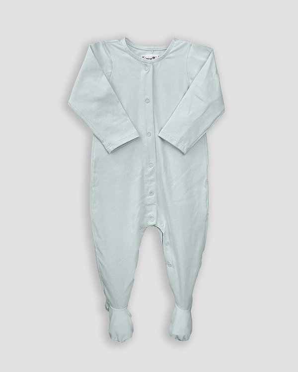 Macacão basic com pé Azul