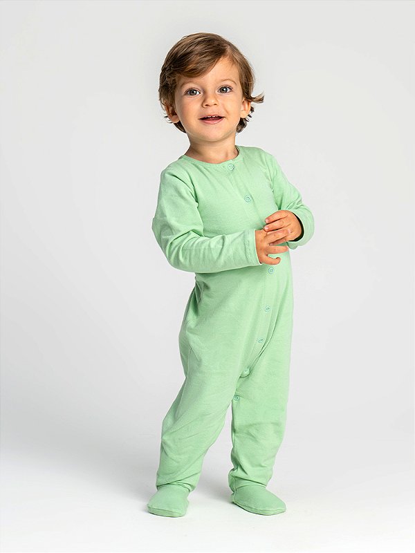 Macacão basic com pé Verde