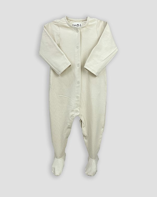 Macacão basic com pé Areia