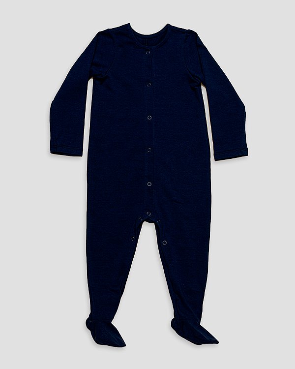 Macacão basic com pé Marinho