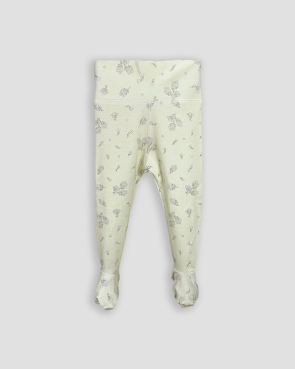 Calça comfort com pé estampada Florzinhas