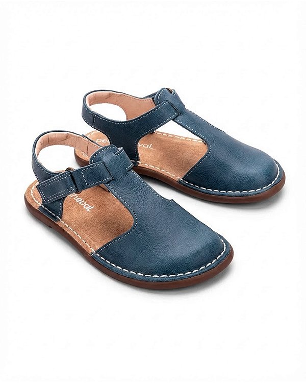 Sapato Balanco couro Denim