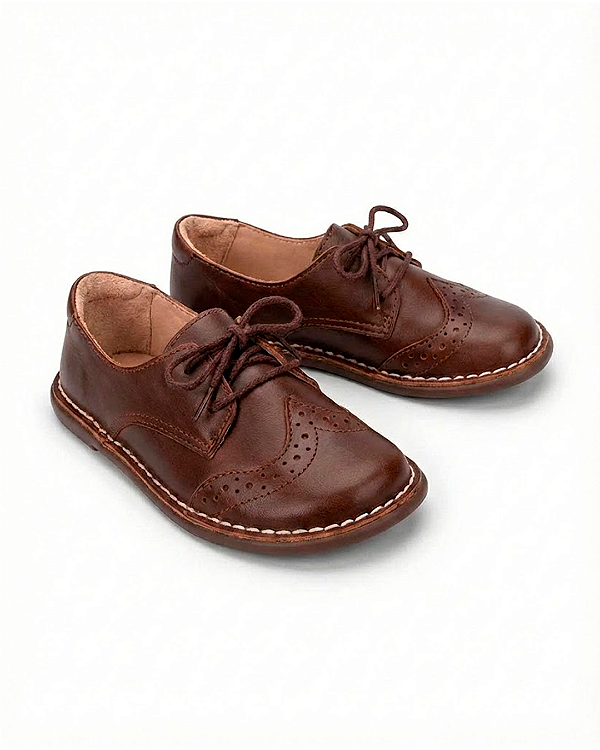 Sapato Pique nique couro Chocolate