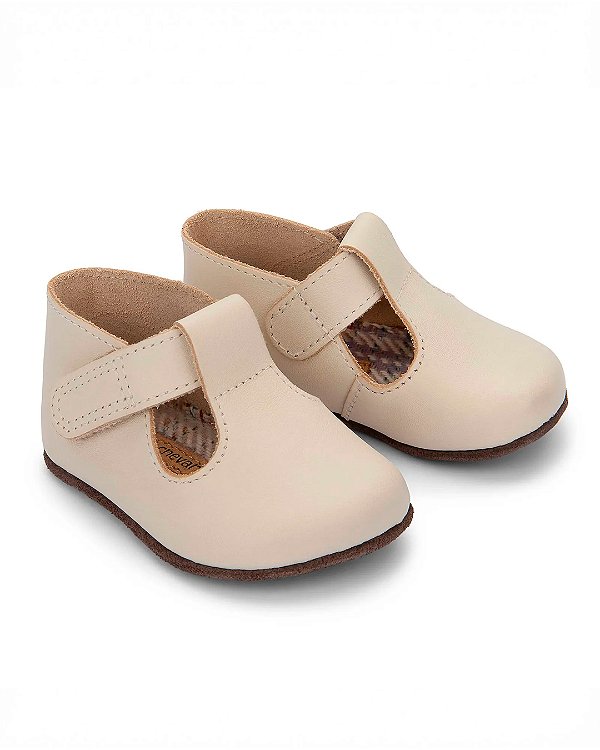 Sapato chocalho couro Creme