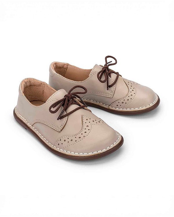 Sapato Pique nique couro Areia