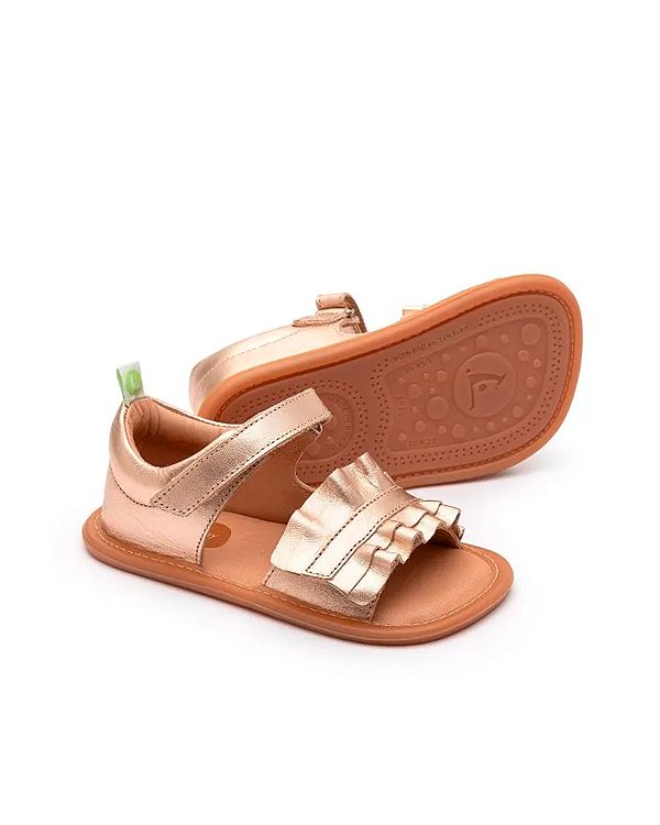 Sapato ruffy Metalic salmon