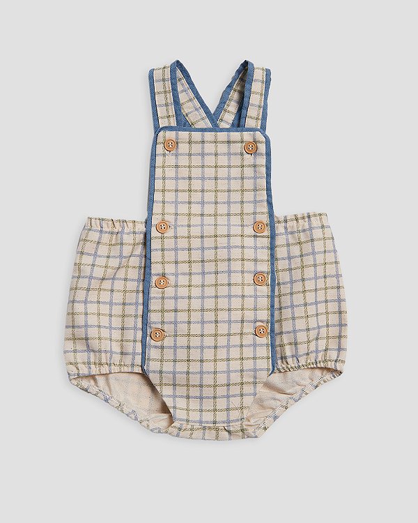 Romper casa na árvore Xadrez azul e verde