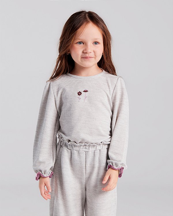 Blusa comfy Cinza