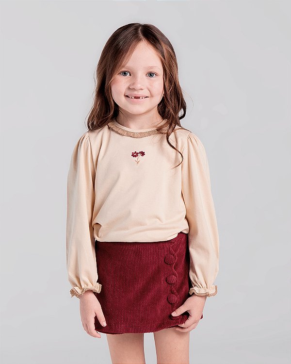 Blusa cantiga Areia