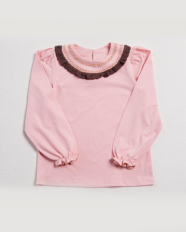 Blusa frufru Rosa cha