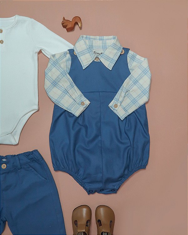 Body camisa Xadrez rosa