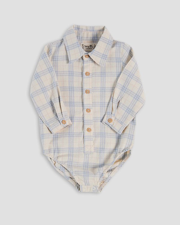 Body camisa Xadrez rosa