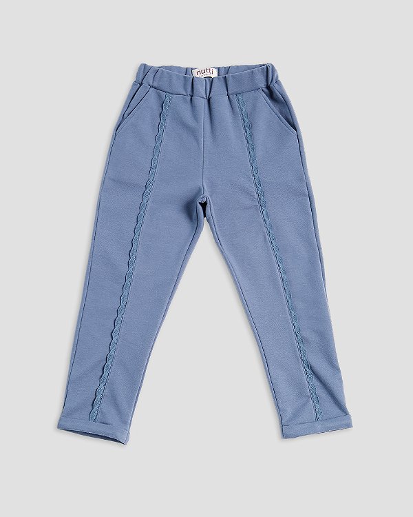 Calça babados Azul