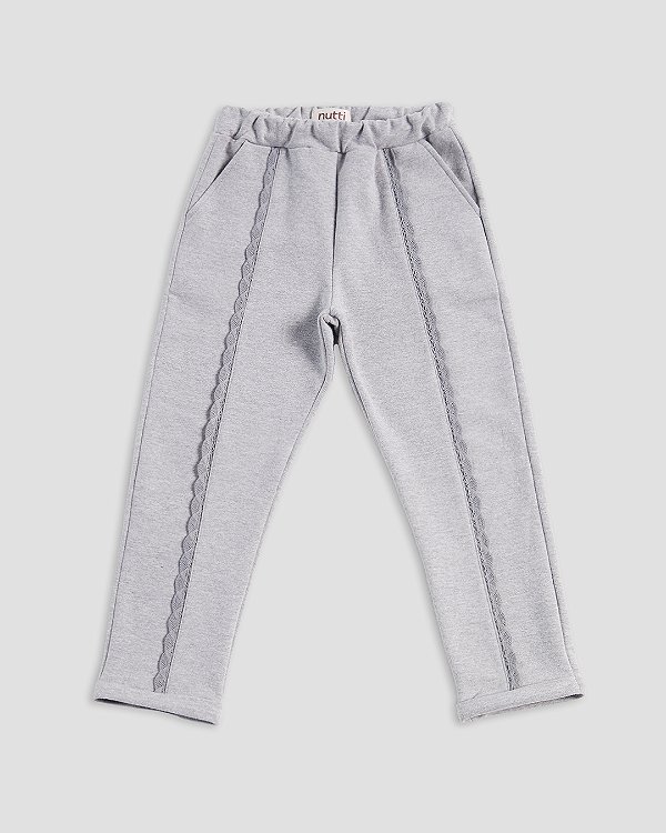 Calça babados Cinza