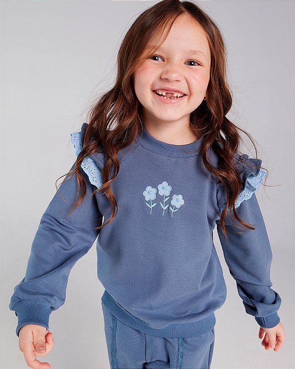 Moletom magnólia Azul