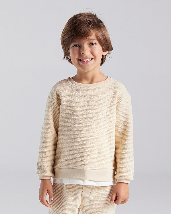 Moletom amizade Bege