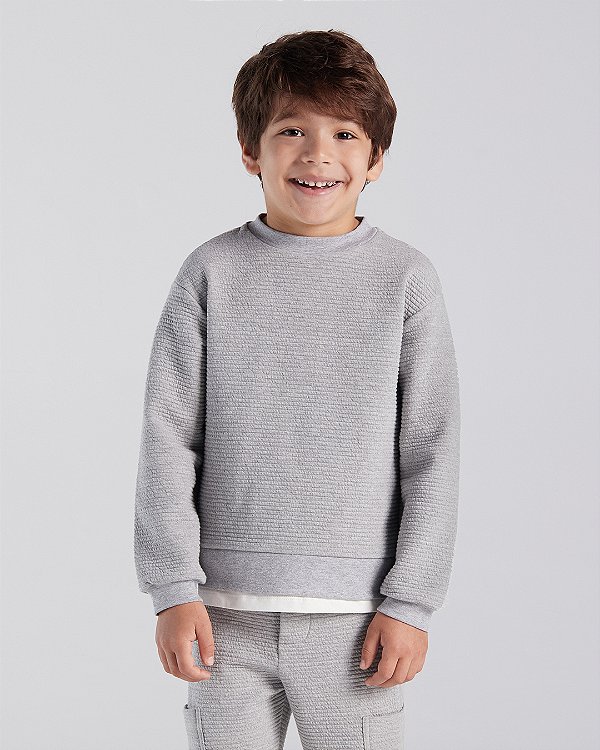 Moletom amizade Cinza