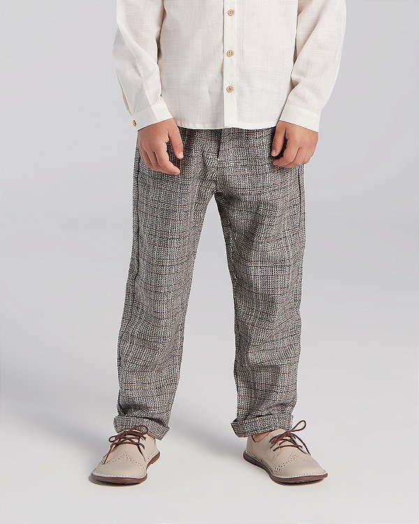 Calça orvalho Xadrez preto+branco