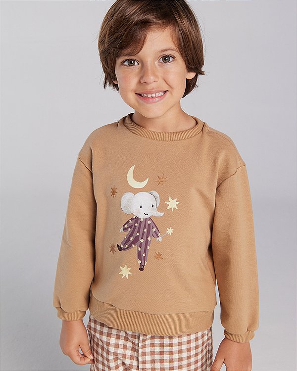 Moletom estrelar Caramelo