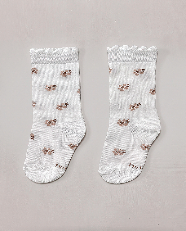 Meia nutti estampada Natural