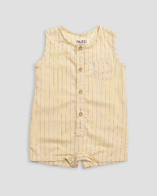 Romper lavanda Amarelo + listras