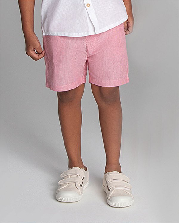Bermuda classic Listrado vermelho e