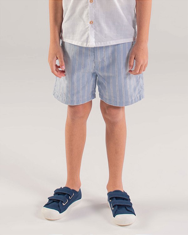 Bermuda classic Listrado azul