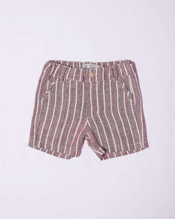 Bermuda classic Listrado vermelho e