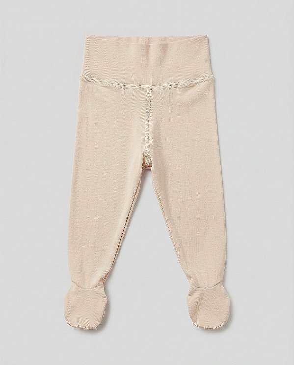 Calça comfort com pé Amendoa