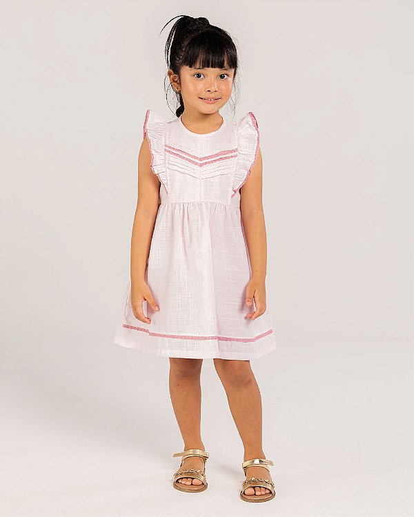 Vestido rendinha Rosa bebê