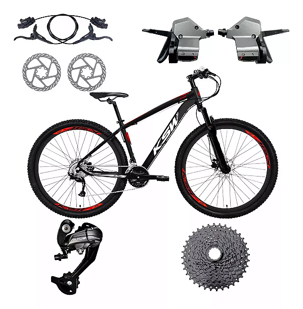 Bicicleta Aro 29 Ksw 27v Shimano Altus Freio Hidráulico K7