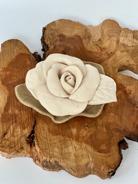Rosa cerâmica - aromatizador