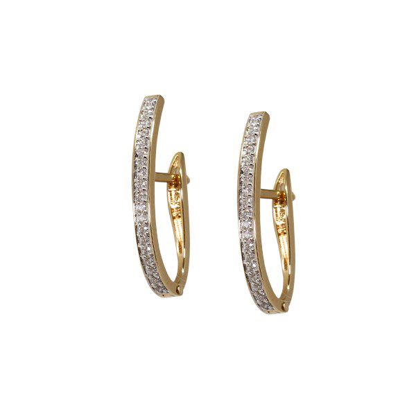 Brinco Argola Ouro 18k Moissanite