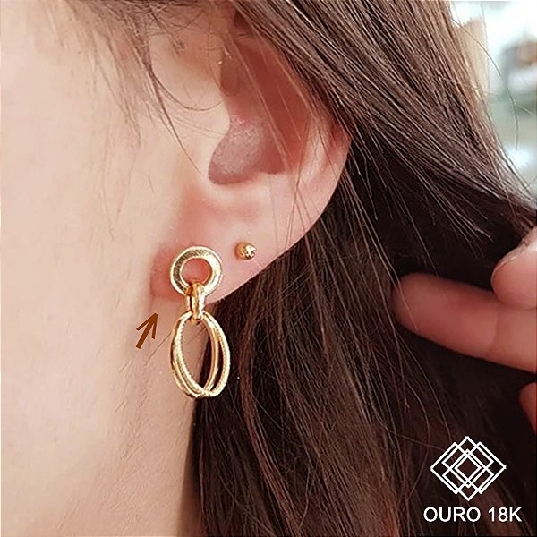 Brinco Elos Ouro 18k